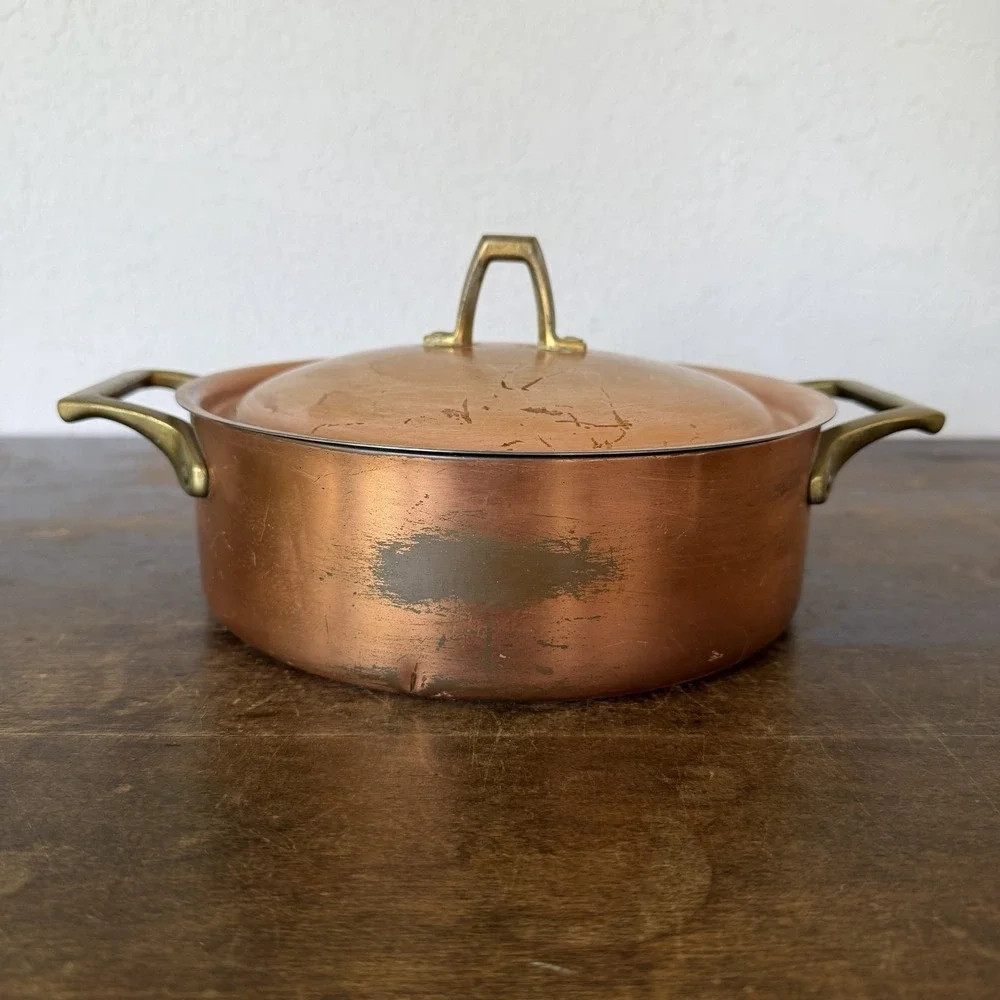 Vintage Paul Revere Limited Edition 1.5 Qt. Copper Casserole Pot with Lid
